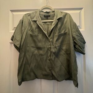 Cropped Button Down Shirt